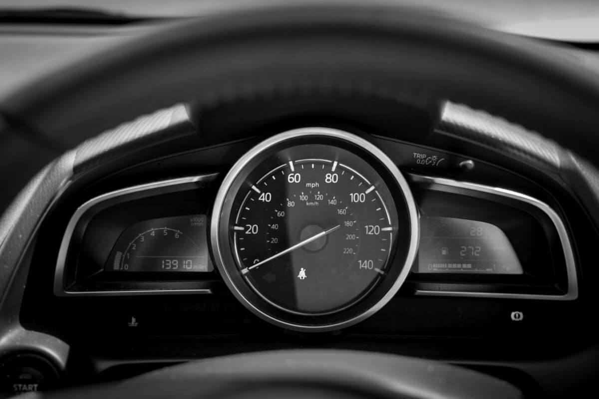 mileage clock on dashboard